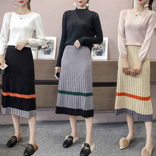  밴딩 기계주름 스커트