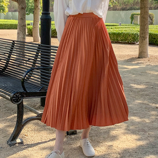  파스텔 플리츠 스커트