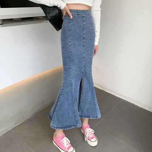 ◈[당일발송] 앞트임 머메이드 롱 치마