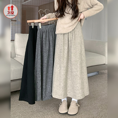  ★화요특가★A라인 밴딩 밍크기모 스커트