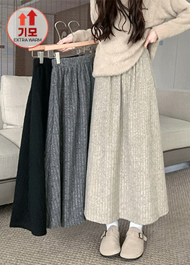 ★금요특가★A라인 밴딩 밍크기모 스커트