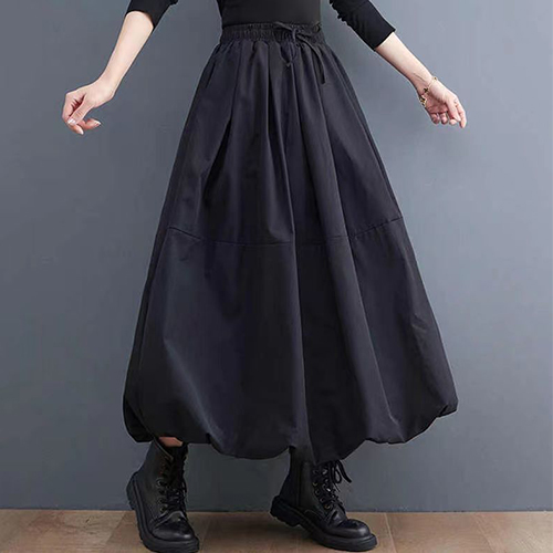 A라인 퍼프 밴딩 스커트