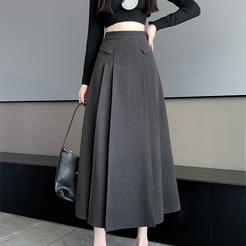 [당일발송]하이웨스트 A라인 모직 스커트