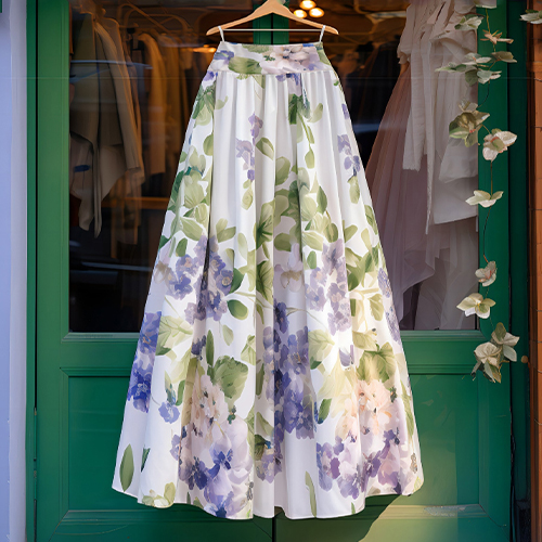 . 화사한 봄꽃 A라인 스커트