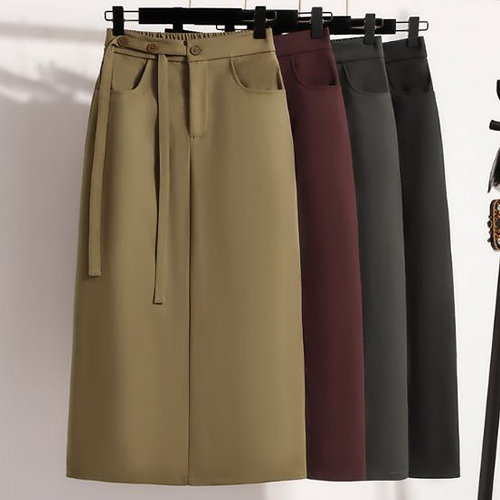 ◈[당일발송] 스트랩 밴딩 H라인 스커트