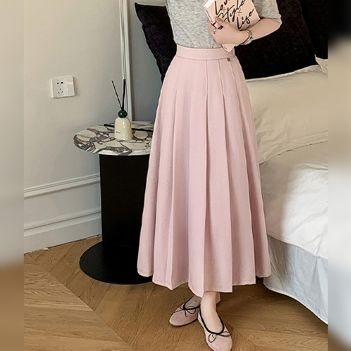 데일리 단정 플리츠 롱 스커트