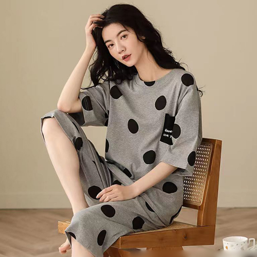  아기자기 반소매 7부팬츠 파자마 세트