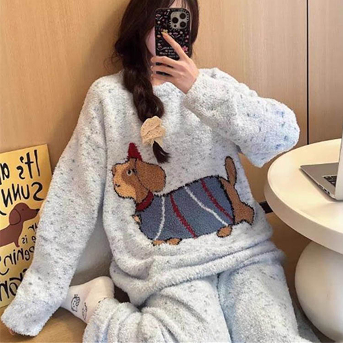 보들보들 극세사 포근 수면잠옷 세트