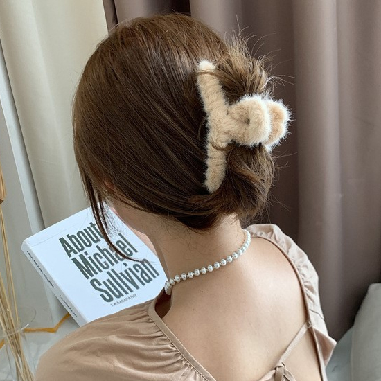 [당일발송] [재입고] 페이크 퍼 밍크 폼폼 집게핀