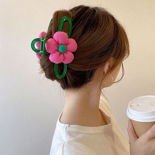 비비드 플라워 헤어집게