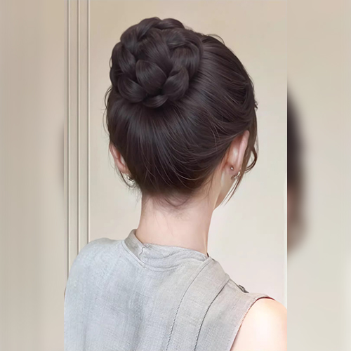 꽈배기 똥머리 볼륨 집게 가발