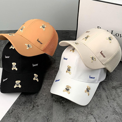 ◈[당일발송] 베어 스티치 캐주얼 캡모자