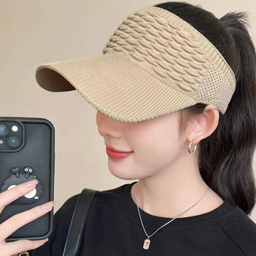 여름 통기성 니트 밴딩 썬캡