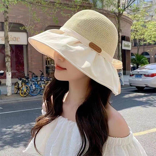 암막 자외선 차단 라탄모자