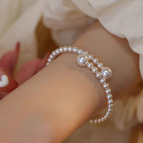 클래식 진주 비즈 팔찌