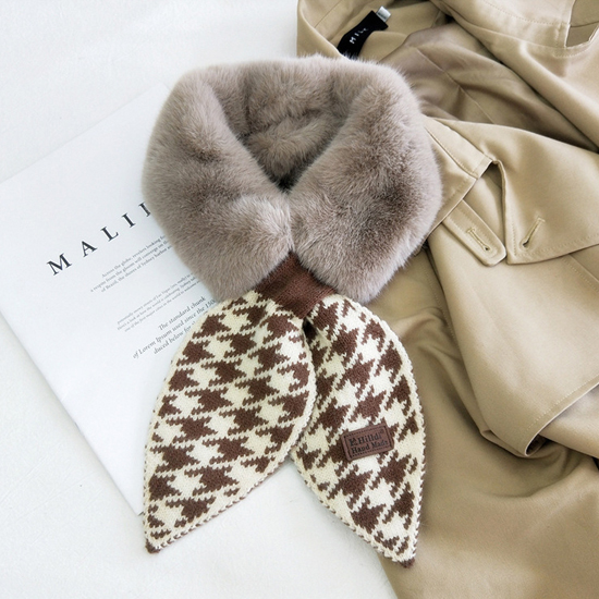 [당일발송] 에코퍼 하운드 투스 체크 머플러