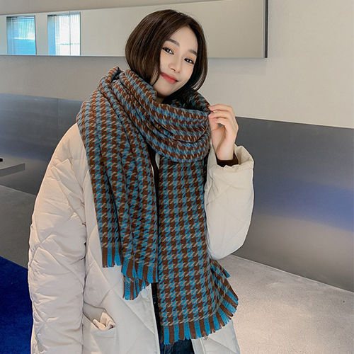 클래식 체크 롱 머플러