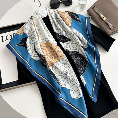 ◈[당일발송] 사각형 패턴 스카프