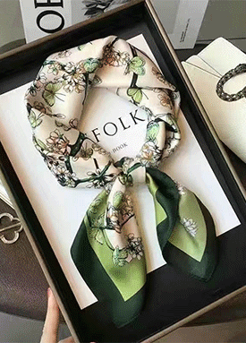 12종 패턴 실키 포인트 스카프