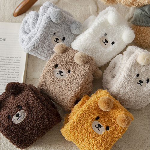 러블리 곰돌이 수면양말