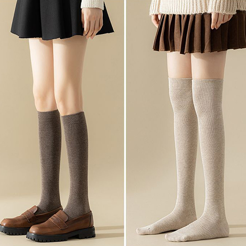 겨울 니삭스 무릎위 무릎아래 두가지 길이