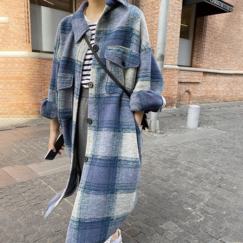 롱 셔츠 아우터