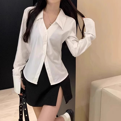 ◈[당일발송] 빅카라 여리핏 긴팔 셔츠