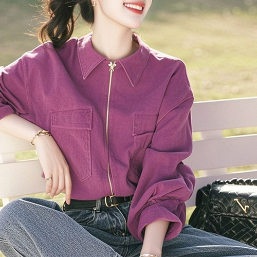 ◈[당일발송] 루즈핏 포켓 집업 셔츠