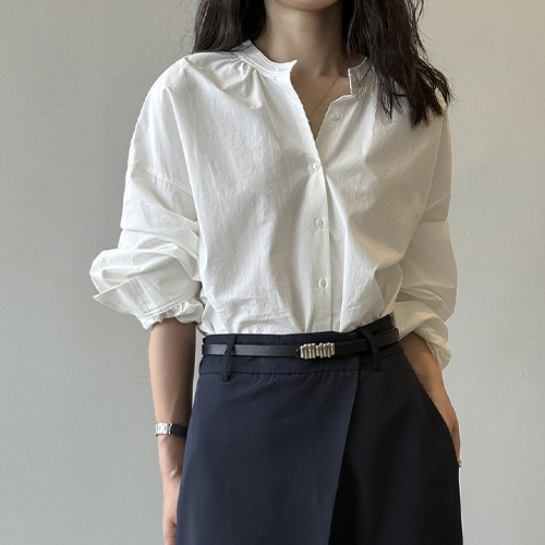 [당일발송]★목요특가 자정마감 50%★헨리넥 루즈핏 화이트 셔츠