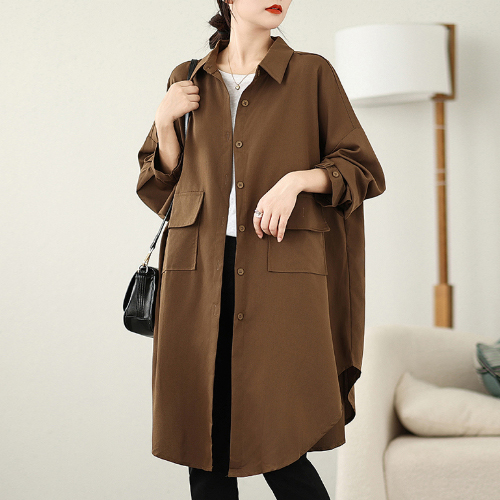 ◈[당일발송] 루즈핏 포켓 롱 셔츠 자켓