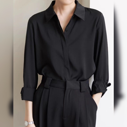 ◈[당일발송] 모던 블랙 오피스 카라 셔츠