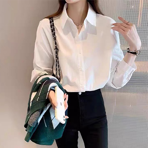 ★목요특가 자정마감 50%★베이직 레이어드 화이트 카라 셔츠