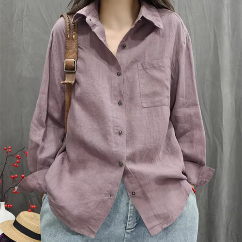 루즈핏 내추럴 원포켓 얇은 데일리 셔츠