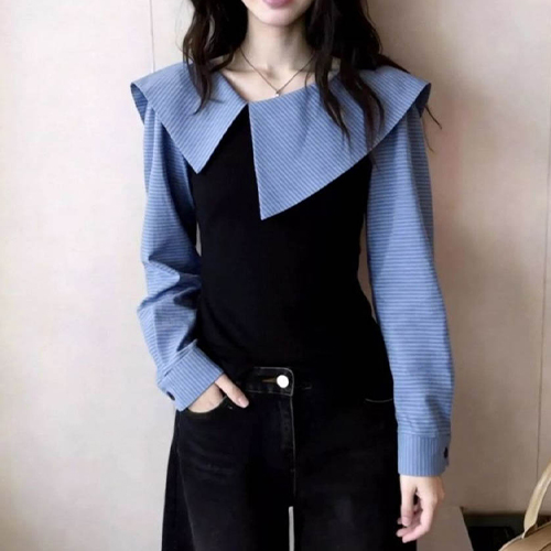 [당일발송] 유니크 빅카라 스트라이프 셔츠