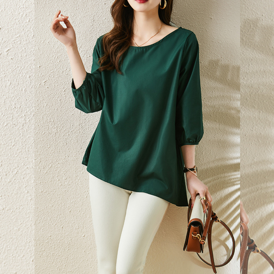 [재입고] 사선라인 A라인 블라우스