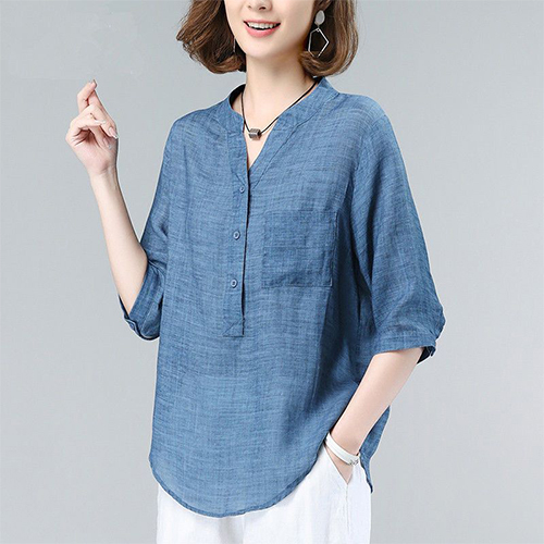 ★금요특가 자정마감 27%★◈[당일발송] 오픈 카라넥 블라우스