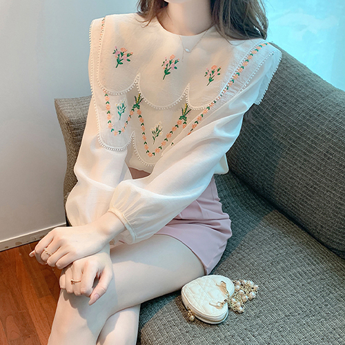 ◈[당일발송] 꽃다발 세일러 카라 블라우스