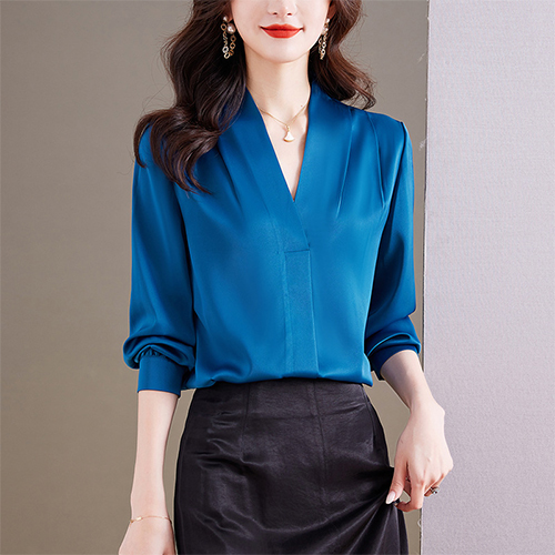 ◈[당일발송] 세련된 심플 브이넥 블라우스