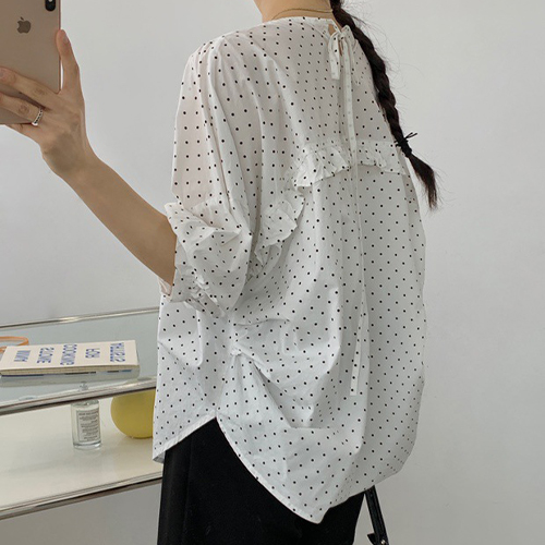 ◈[당일발송] 오버핏 프릴 블라우스