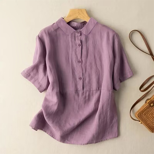 데일리 헨리넥 카라 블라우스