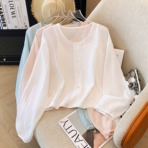 [당일발송] 여름 베이직 나시탑&시스루 블라우스 2SET