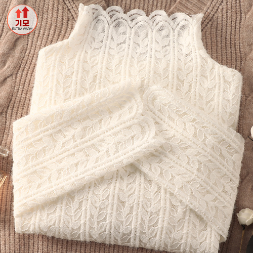 기모 리프 폴라넥 블라우스