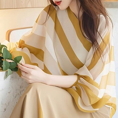 ◈[당일발송] 사선 단가라 루즈핏 블라우스