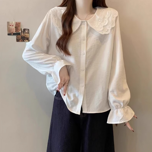 ◈[당일발송] 레이스 카라 러블리 블라우스