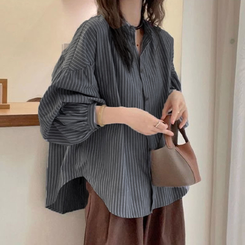 ★월요특가 자정마감 50%★배색 스트라이프 데일리 블라우스