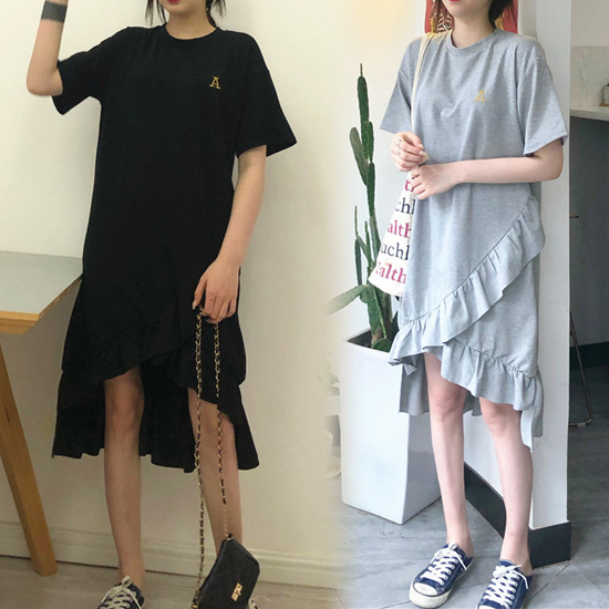 프릴 랩 원피스