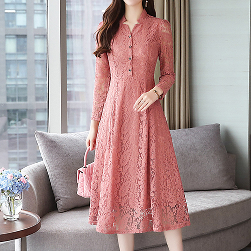 ◈[당일발송] 페이즐리 레이스 원피스