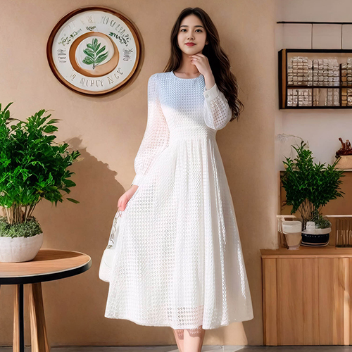 ◈[당일발송] 여성스러운 펀칭 도트 원피스