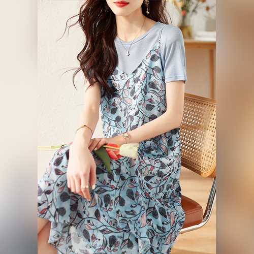 ◈[당일발송] 플라워 슬립 레이어드 원피스