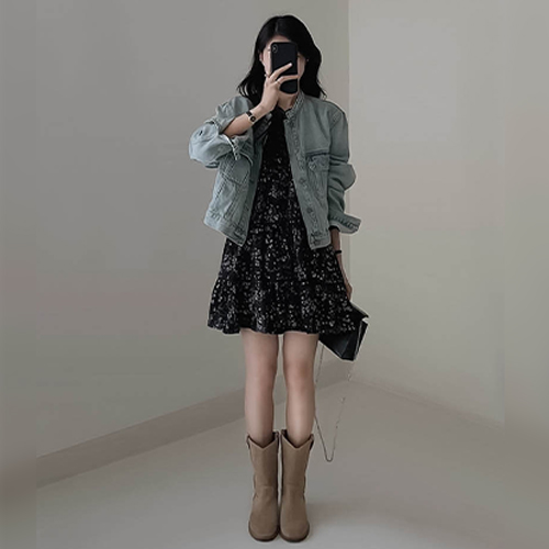 ★금요특가 자정마감 50%★스프링 블라썸 퍼프 미니 드레스